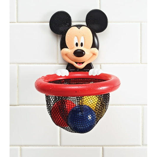 Disney Baby Mickey Mouse Shoot, Score and Store, Bath Toy Storage Basket, 4 Pieces